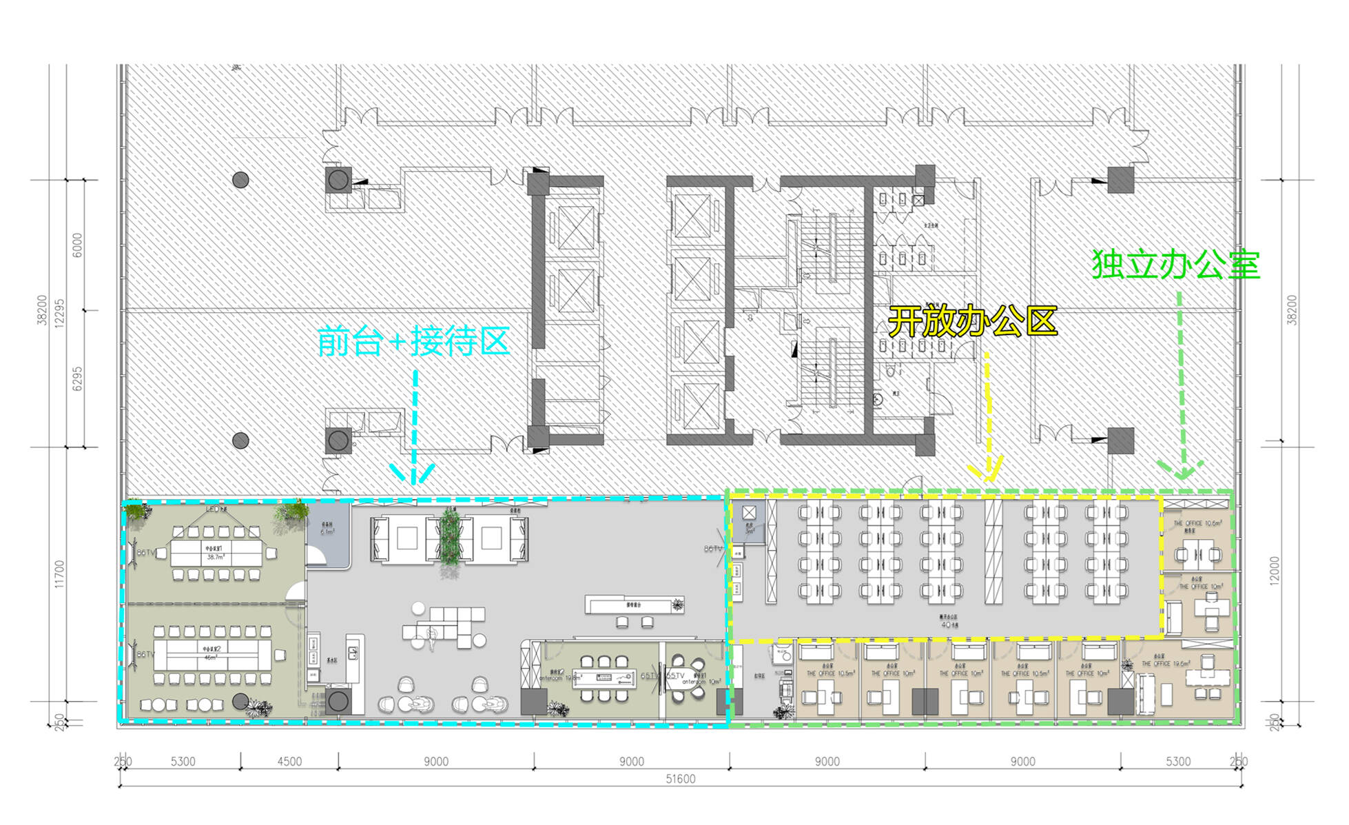 易筑設計丨750㎡律師事務所，靈活多變的商務風辦公空間！